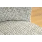 Invicta Krzesło LYON niebieska krata bouclé 54cm / 44959