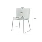 Invicta Krzesło LYON niebieska krata bouclé 54cm / 44958