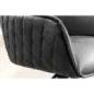 Invicta Krzesło EUPHORIA skórzane czarne obrotowe 180° / 45859 Invicta Krzesło EUPHORIA skórzane czarne obrotowe 180° / 45859