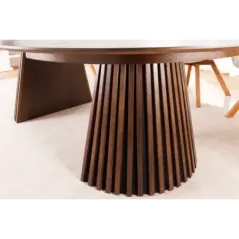 Invicta Stół do jadalni VALHALLA WOOD rozkładany ciemny dąb 120-160-200cm / 44093