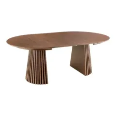 Invicta Stół do jadalni VALHALLA WOOD rozkładany ciemny dąb 120-160-200cm / 44093