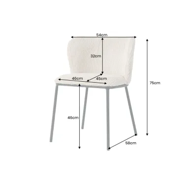 Invicta Krzesło LYON kolor różowy 54cm / 44963