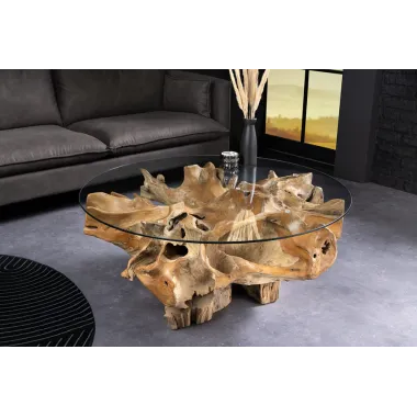 Invicta Stolik kawowy ROOT drewno teakowe 100cm / 44120