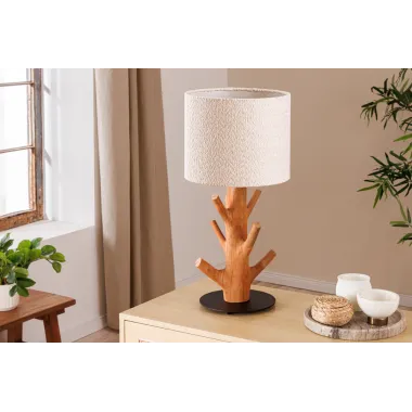 Invicta Lampa stołowa JEWELRY z naturalnego drewna mangostanu 60cm / 46649