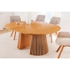 Invicta Stół do jadalni VALHALLA WOOD rozkładany jasny dąb 120-160-200cm / 44092