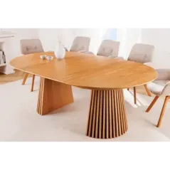 Invicta Stół do jadalni VALHALLA WOOD rozkładany jasny dąb 120-160-200cm / 44092