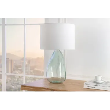 Invicta Lampa stołowa CLASSIC biały klosz ze szkła pochodzącego z recyklingu 60cm / 44495