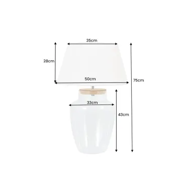 Invicta Lampa stołowa CLASSICO szkło z możliwością wypełnienia  80cm / 44816