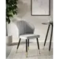 Wohnling Krzesło tapicerowane VENEZIA szary aksamit 47cm / WL6.950 Wohnling Krzesło tapicerowane VENEZIA szary aksamit 47cm / WL6.950