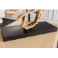 Invicta Lampa stołowa THE WAVE z kloszem z drewna tekowego w kolorze białym  60cm / 43932