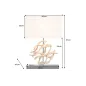 Invicta Lampa stołowa THE WAVE z kloszem z drewna tekowego w kolorze białym  60cm / 43932