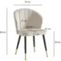 Wohnling Krzesło tapicerowane VENEZIA beżowy aksamit 47cm / WL6.949 Wohnling Krzesło tapicerowane VENEZIA beżowy aksamit 47cm / WL6.949