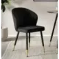 Wohnling Krzesło tapicerowane VENEZIA czarny aksamit 47cm / WL6.951 Wohnling Krzesło tapicerowane VENEZIA czarny aksamit 47cm / WL6.951