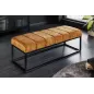 Invicta Ławka PETIT BEAUTÉ aksamitna w kolorze musztardowej żółći 110cm / 44617
