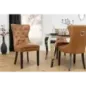 Invicta Krzesło CASTLE imitacja skóry cognac brown 50cm / 44586 Invicta Krzesło CASTLE imitacja skóry cognac brown 50cm / 44586