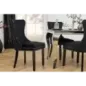 Invicta Krzesło CASTLE stylu barokowym velvet black 50cm / 44587 Invicta Krzesło CASTLE stylu barokowym velvet black 50cm / 44587
