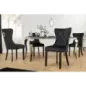 Invicta Krzesło CASTLE stylu barokowym velvet black 50cm / 44587 Invicta Krzesło CASTLE stylu barokowym velvet black 50cm / 44587