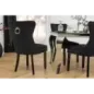 Invicta Krzesło CASTLE stylu barokowym velvet black 50cm / 44587 Invicta Krzesło CASTLE stylu barokowym velvet black 50cm / 44587