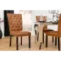 Invicta Krzesło CASTLE imitacja skóry cognac brown 46cm / 44589 Invicta Krzesło CASTLE imitacja skóry cognac brown 46cm / 44589