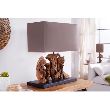 Invicta Lampa stołowa ARAGON z drewna wyrzuconego na brzeg 40cm / 20694