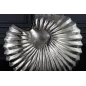 Invicta Lampa stołowa SHELL Srebrna 35cm / 42736