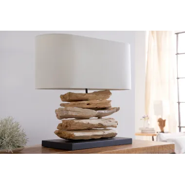Invicta Lampa stołowa RIVERINE z drewna dryftowego 55cm / 36786