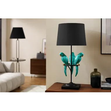 Invicta Lampa stołowa WILDLIFE zielone papugi 75cm / 44356
