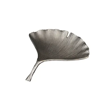 Invicta Patera dekoracyjna GINKGO srebrna 33cm / 41778