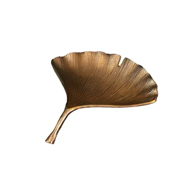 Invicta Patera dekoracyjna GINKGO złota 33cm / 41777