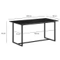 Wohnling Stół SYMBIOSE optyka czarnego marmuru 200cm / WL6.972