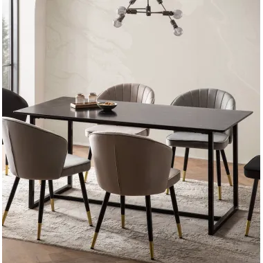 Wohnling Stół ceramiczny SYMBIOSE optyka czarnego marmuru 200cm / WL6.972