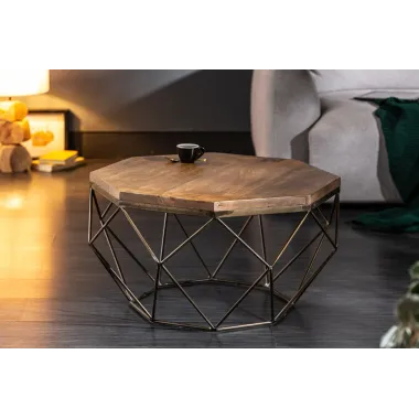 Invicta Stolik kawowy DIAMOND naturalne mango 70cm / 40391