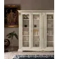 VIVALDI CREMA Włoska Witryna szklana narożna 1 drzwi ze zdobieniami 92 x 215 x 70cm / 1724 VIVALDI CREMA Włoska Witryna szklana narożna 1 drzwi ze zdobieniami 92 x 215 x 70cm / 1724