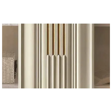 VIVALDI CREMA Włoska Komoda 2 drzwi 6 szuflad zdobienia 215 x 108 x 55cm / 1710