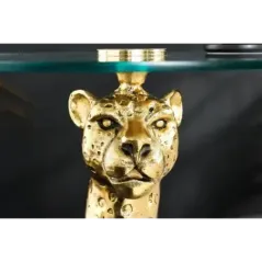 Invicta WILDLIFE PANTHER Stolik kawowy antyczne złoto 45cm / 44825