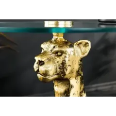 Invicta WILDLIFE PANTHER Stolik kawowy antyczne złoto 45cm / 44825
