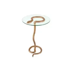 Invicta WILDLIFE SNAKE Stolik kawowy antyczna miedź 45cm / 43513