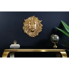 Invicta WILDLIFE LION Dekoracja ścienna antyczne złoto 35cm / 43954