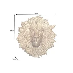 Invicta WILDLIFE LION Dekoracja ścienna antyczne złoto 35cm / 43954