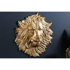Invicta WILDLIFE LION Dekoracja ścienna antyczne złoto 55cm / 43953