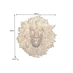 Invicta WILDLIFE LION Dekoracja ścienna antyczne złoto 55cm / 43953