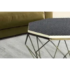 Invicta Stolik kawowy DIAMOND poliżywica mosiądz 70cm / 45215