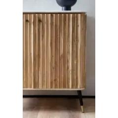 Wohnling Komoda z elementami lameli akacja 150cm / WL7.155