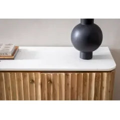 Wohnling Komoda z elementami lameli akacja 150cm / WL7.155