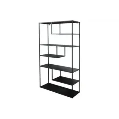 Invicta Regał Dura Steel metal czarny 90 x 180 x 40cm / 43327