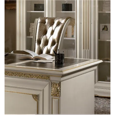 VIVALDI CREMA Włoski Fotel biurowy obrotowy 70 x 118 x 70cm / 1741
