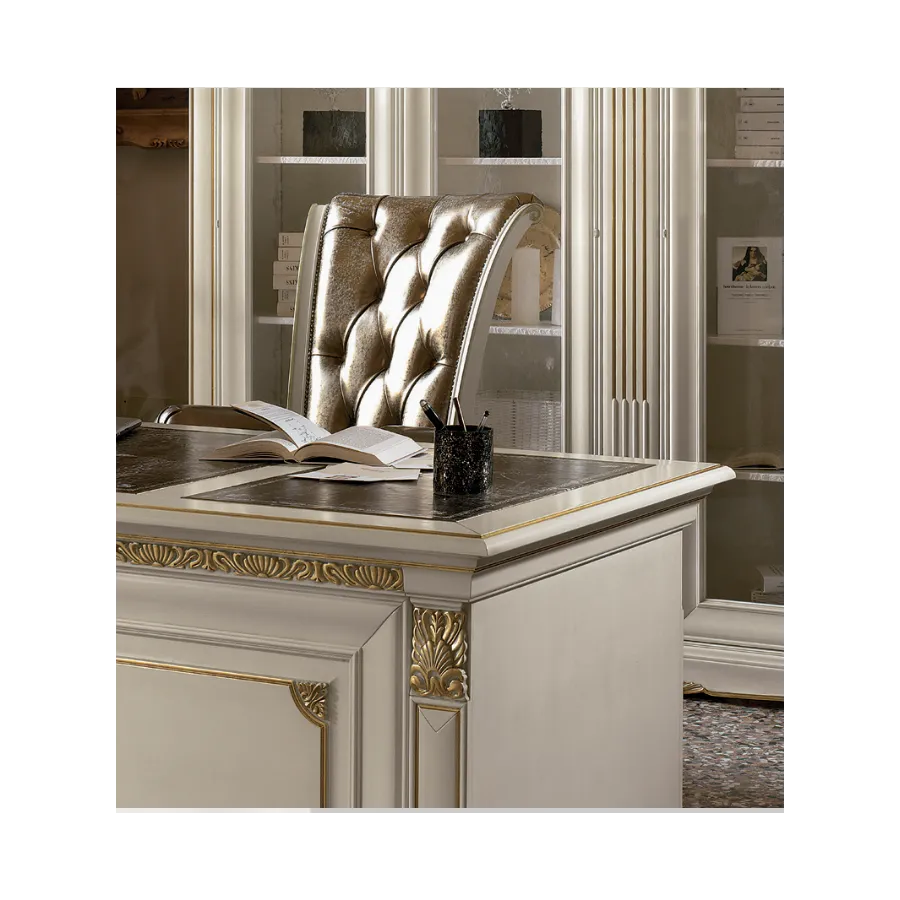 VIVALDI CREMA Włoski Fotel biurowy obrotowy 70 x 118 x 70cm / 1741 VIVALDI CREMA Włoski Fotel biurowy obrotowy 70 x 118 x 70cm / 1741