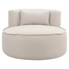 Zewnętrzny obrotowy fotel wypoczynkowy Nammos beżowy (22080 Beige) - Richmond