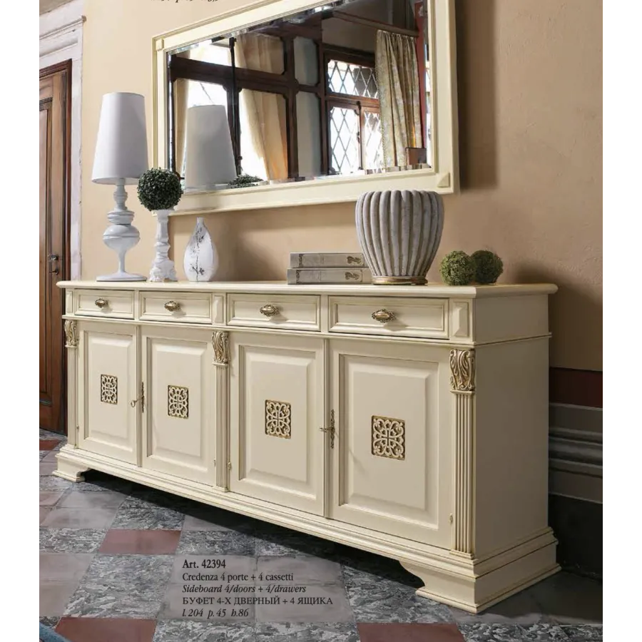 PUCCINI Włoska Komoda 4 drzwiowa 204 x 86 x 45cm / 42394
