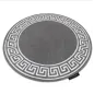 Dywan HAMPTON Versace Grecki wzór szary koło 120cm / GR2885
